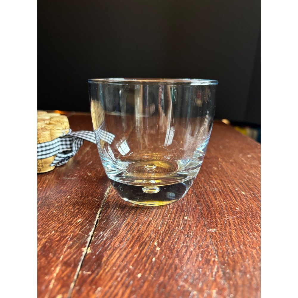Circleware Controlled Bubble Whiskey Glass Clear Heavy Base Rocks Glass